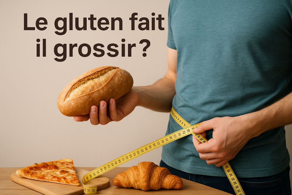 Le gluten fait il grossir avec ruban à mesurer autour de la taille